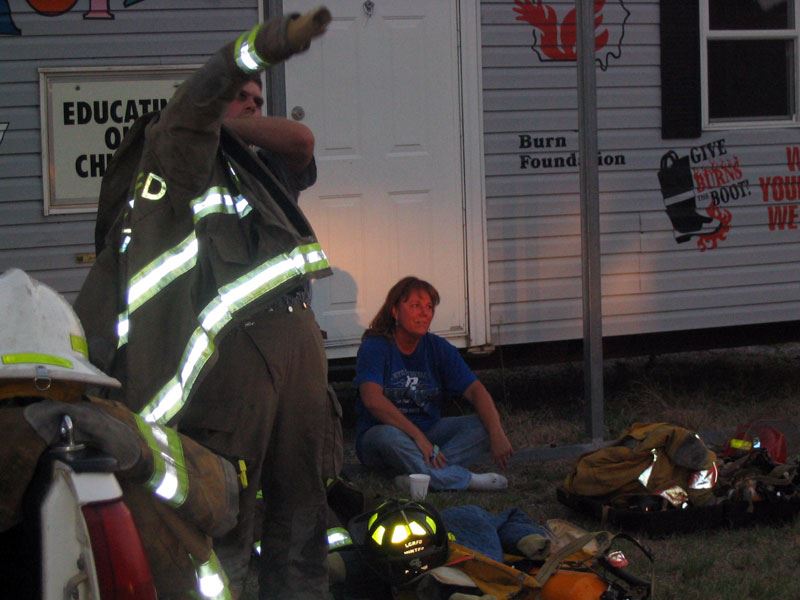 Firefighter Getting His Gear on