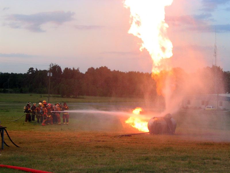 Firefighters Putting out a Fire