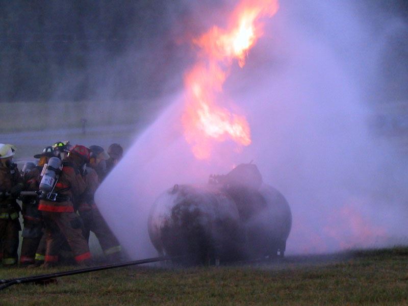 Firefighters Working to Put the Fire Out