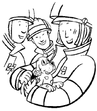 Firefighters Holding Sparky